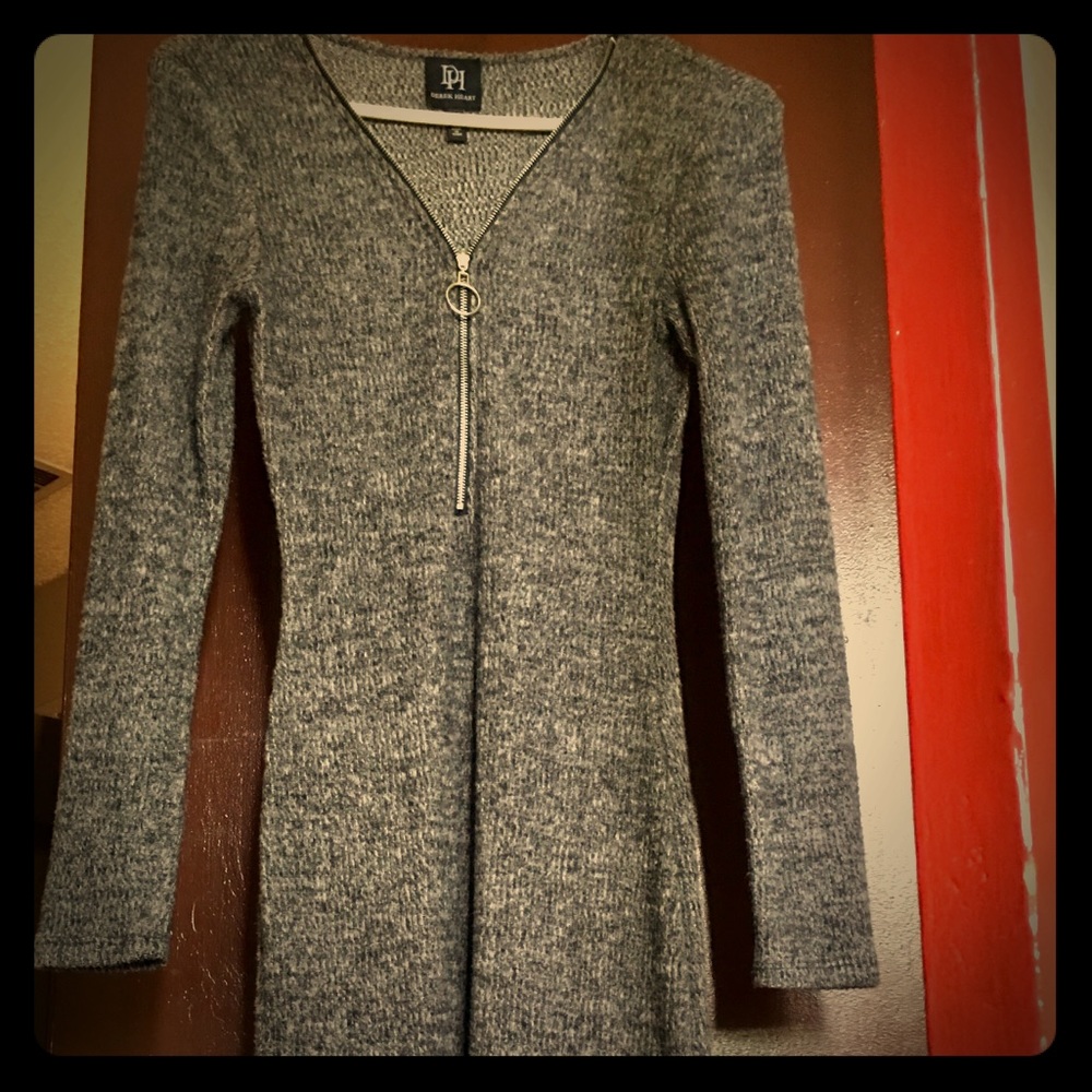 Zipper Sweater Dress